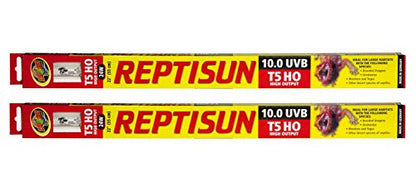 Zoo Med 24 Watt T5 HO ReptiSun 10.0 UVB Lamp, 2pk