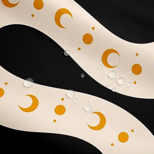Snake Shower Curtain Sun And Moon Bath Curtain Moth Sugar Skull Bathroom Sets For Kids Boys Girls Galaxy Starry Sky Butterfly Animal Fabric Curtains Sets Waterproof 72"W x 84"L Black with 12 Hooks - color: Pattern 07, size: 72"W x 84"L (Pack of 1)