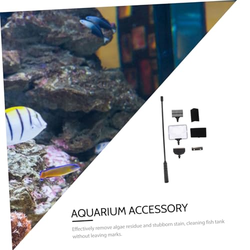 Totority 1set Aquarium Tool Versatile Fish Tank Brush Scraper and Fork for Easy and Maintenance for Aquariums and Fish Tanks