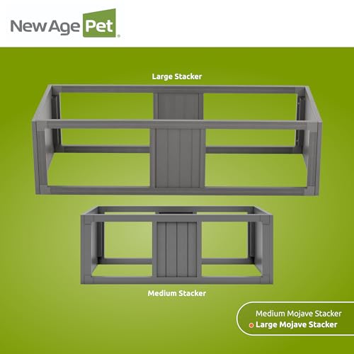 New Age Pet ECOFLEX Large Grey Mojave Stacker for Reptile Habitats | 10 Year Limited Manufacturer's Warranty | Stackable Design, Accommodates Lighting Set-Up - color: Grey, size: Large