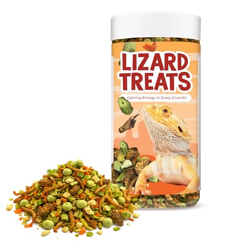 JOR Bearded Dragon Fruit & Insect Mix, Sun-Dried Vegetables, Freeze-Dried Bananas, Crickets, Mealworms & Calcium-Enriched Silkworms, Tasty Balanced Meal for Turtles, 3.5 oz