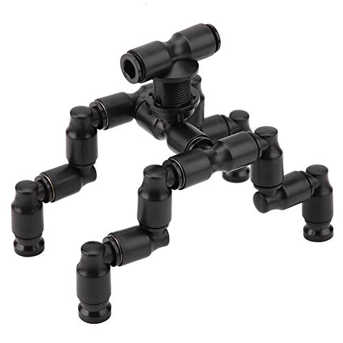 Bewinner Rainforest Pet Cooling Spray Nozzle, Detachable Nozzle Fogger Mist Sprinkler Adjustable Reptile Forest Super Fogger Mist System, Black