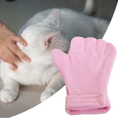 Small Animal Handling Gloves Scratch Resistant Pet Protection Mittens | Small Animal Handling Protection Glove for Bunny Sugar Glider Bird Parrot Hedgehog Squirrel Reptile Snake Lizard Grooming - color: Pink