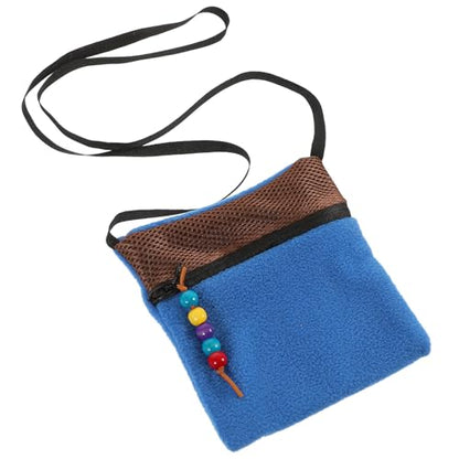 DOITOOL Reptile Carrier Bag and Breathable Small Animal Travel Pouch with Shoulder Strap, Outdoor Hamster and Bunny Travel Carrier, Dark Blue for Pet Supplies Random Color Random Color