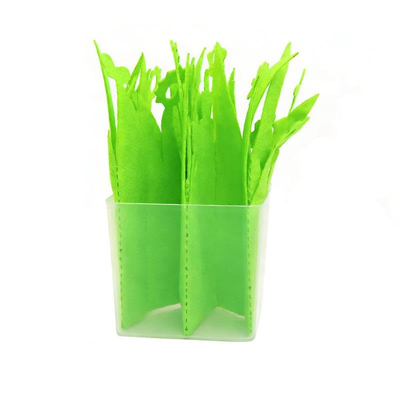 Reptile Humidifier Portable Felt Plants Humidifying System Imitation Plants Humidifier Water Basin Environmental Air Humidity Supplies with Purified, Green - color: Green