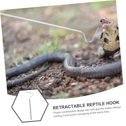 LIOOBO Snake Catching Hook Sturdy Reptile Accessory Snake Grabber Tool Extension