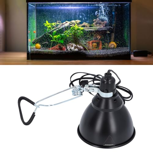Ejoyous Reptile Light Fixture, Deep Dome Reptile Heat Lamp Fixture with 360 Degree Rotation for E27 UVA UVB Bulb, Ceramic Heat Emitters for Bearded Dragon Snake Chameleon Lizard