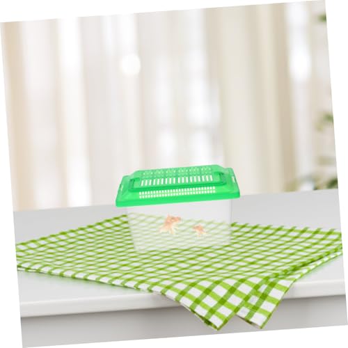 Portable Handheld Turtle Tank Transparent Fish Aquarium Container for Reptiles Unique Escape-Prevention Design for Home Travel - color: Transparent