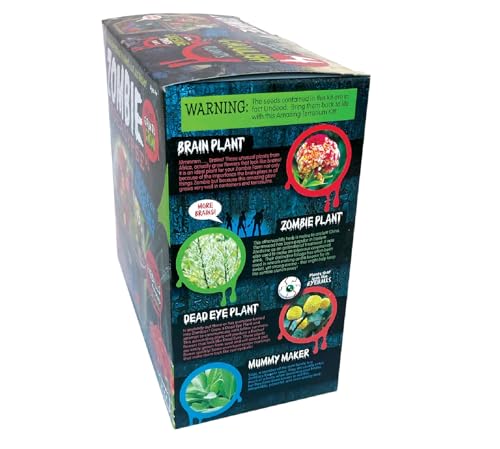 TOYS BY NATURE Create Your Own Zombie Apocalypse - Complete Kids Terrarium Kit to Grow Plants That Look Like Real Brains and Eyeballs - Includes Everything Needed to Start Your House of Horrors - style: Zombie Apocalypse