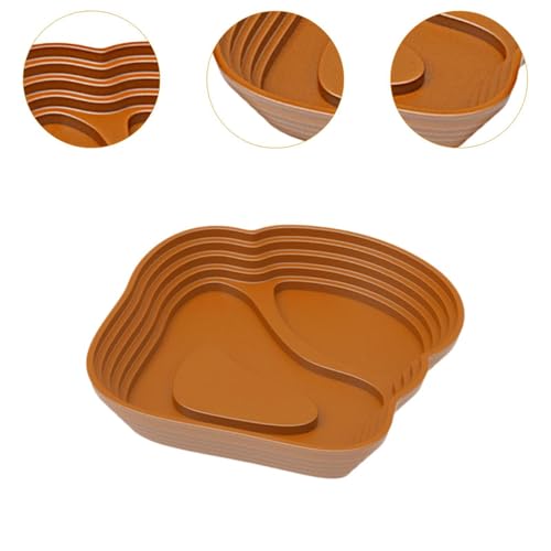 Reptile Bathing Pool Reptile Feeding Water Bowl Turtle Water Bowl Reptile Feeding Dish for Bearded Dragons Pet Supplies Bath, Large, Brown - color: Large, size: Brown