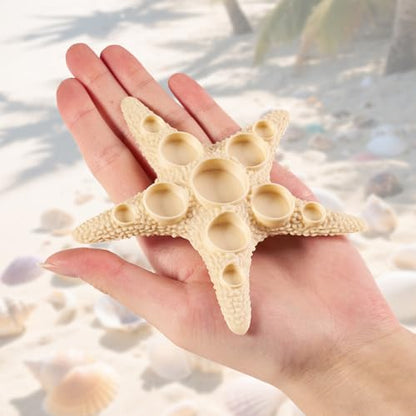 11 Grids Hermit Crab Food Dish, 2 Pack Starfish Shape Food Bowl for Small Hermit Crab, Reptile Water Dish Tank Accessories