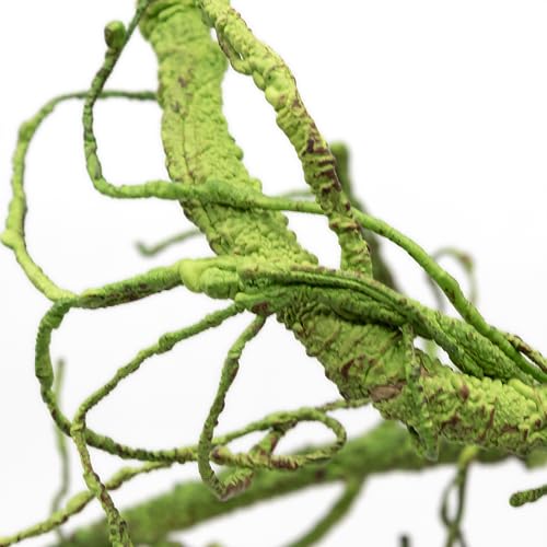 Pangea Reptile Ultimate Vine for Terrarium Habitat (Green) | 6 ' Long Large Diameter Foam Vine for Reptile Enclosures, Bendable, Humidity Resistant, Bendy Offshoot Branches - color: Green