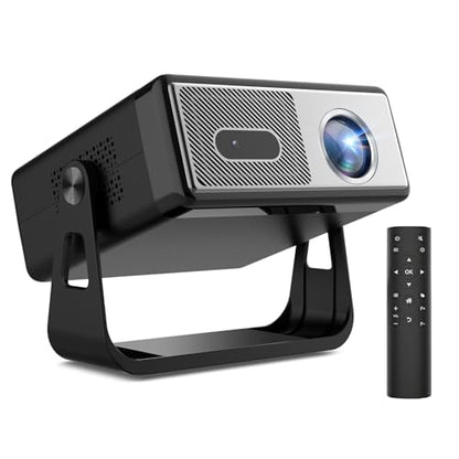 Smart Projector with WiFi and Bluetooth, Built-in Streaming Apps, Native 1080P, 4K Support, Auto Focus & Keystone, 210° Rotation, Movie Projector for Outdoor Bedroom Home Office
