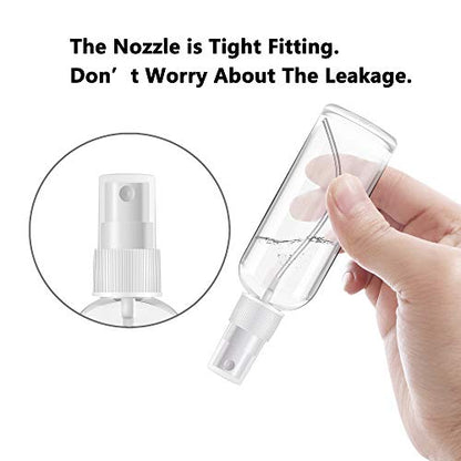 2 Pack Small Spray Bottles 1oz Clear Plastic Empty Refillable Mini Spritzer | Water Essential Oils Perfume Atomizer Spray Bottle, Fine Mist Travel Size Spray Bottles for Face Cleaning Gardening Skin Care - color: 2 Pack, size: 1 Ounce