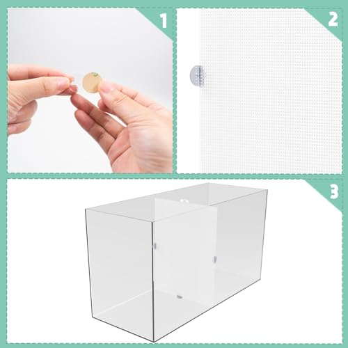 2 PCS Aquarium Fish Tank Divider Plastic Grid Divider Clear Cuttable Grid Plate Fish Tank Isolation with Bracket Fish Tank Separator for Betta Fish Tank Aquarium Terrarium 13 x 10 Inch