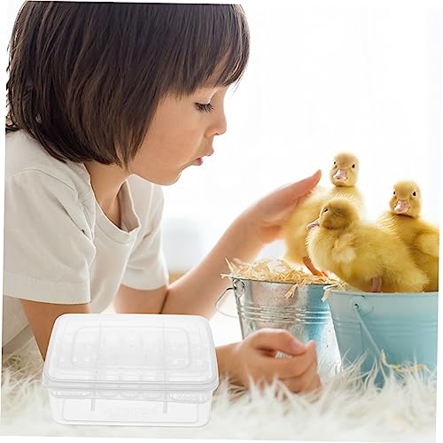 Reptile Egg Incubator Box for Snakes Lizards and Turtles Lightweight Plastic Hatching Case with Transparent Design for Observation and Air Circulation