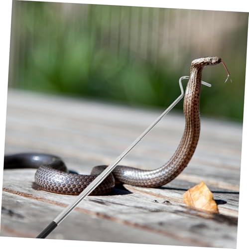 Sosoport Retractable Reptile Catching Hook Handle Snake Tool for Safe Handling of Snakes and Reptiles Stainless Steel Design Portable and Easy to Use