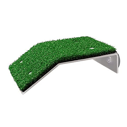DoubleWood Lawn Turtle Basking Platform Turtle Resting Basking Platform, Simulation Grass Turtle Ramp for Turtle Tank, for Small Reptile Frog Terrapin (Small) - size: Small