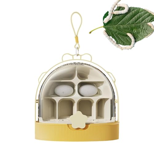 Silkworm Transport Container Clear Breathable Silkworm Observation Box | Reptiles Habitat for Indoor Raising Science Projects Outdoor Activities Teens Camping Backyard