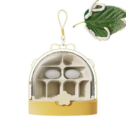 Silkworm Transport Container Clear Breathable Silkworm Observation Box | Reptiles Habitat for Indoor Raising Science Projects Outdoor Activities Teens Camping Backyard