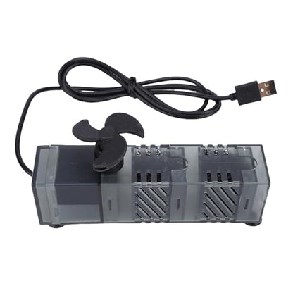Zunate USB Aquarium Filter Pump, 3W Submersible Turtle Filter with Sponge, Quiet Mini Internal for Small Fish, Turtle Pond, Aquatic Plant Terrarium