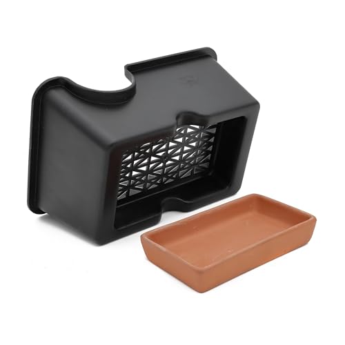 4 Pcs Small Reptile Hide Box Humidifier Caves Water Supply Hideout | Sink Basin, For Lizards, Gecko, Snake - size: 4 pcs
