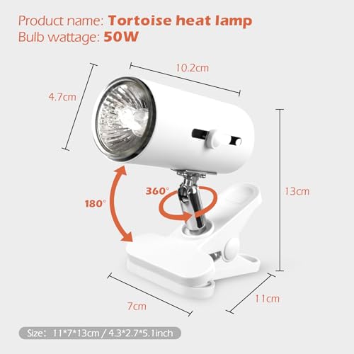AZV Habitat Terrarium Enclosure, Small Reptile Tank with Bearded Dragon Hammock with AZV Reptile Heat Lamp with 50W UVA UVB 3.0 Light Bulb