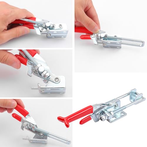 8 Pack U Bolt Self-Lock Large Toggle Latch, Heavy Duty GH-431 Toggle Latch Clamp, 2000Lbs Holding Capacity, Adjustable U-Bolt for Machine, Smoker Lid, Tire Carrier & More - size: 8 Pack GH-431
