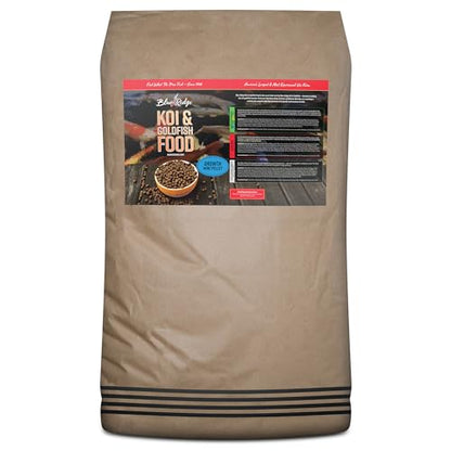 Blue Ridge Koi Fish Food 50lb - Koi Food Mini Growth Formula, Goldfish Food, Premium Fish Food for Ponds, Ponds Fish Food, Floating Pond Pellets - size: 50 Pound (Pack of 1)