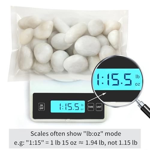 FANTIAN 2 lbs Polished White Pebbles for Pebbles, 1-2 Inch Smooth White River Rocks for Plants Potted Vases Fillers Fish Tank Landscaping and Outdoor Garden Decorative Rocks - size: 1-2 Inch, style: 2 Pounds
