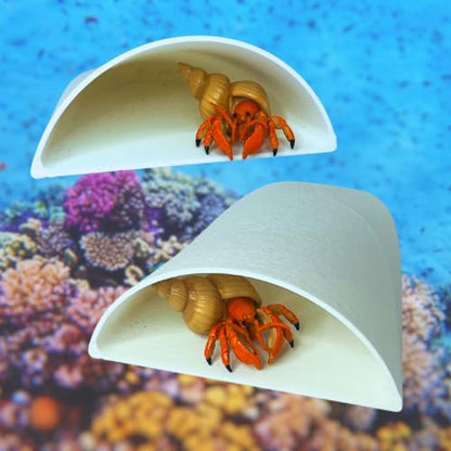 REEFSHAPE Aquarium or Terrarium Pocket Cave | Minimalist Shelter Cave for Fish, Shrimp, Reptiles, Amphibians, & More! | Made in USA (Pocket Cave, White) - style: Pocket Cave, White