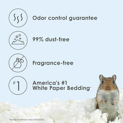 Kaytee Clean & Cozy White Paper Bedding, Made for Small Animals, 49.2 Liters - size: 49.2 Liters