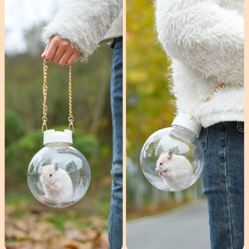 Hamster Transport Box Hand-held Pet Carrier Portable Transparent Small Pets Carrying Cage Travel Bag(Style 1)