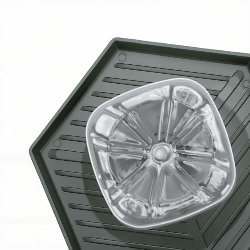 GLOGLOW Food and Water Bowl for Lizard Chameleon (Dark Green) - color: Dark Green