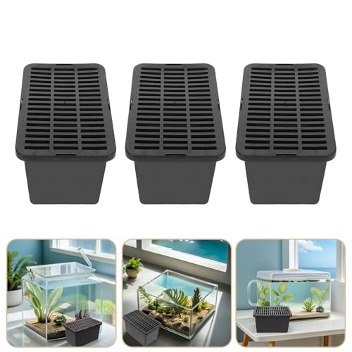 15pcs Plastic Reptile Pet Carrier Box with Lid, Breathable Small Animal Transport Cage for Turtles, Lizards, Hamsters, Portable Turtle Transport Container for Travel and Housing