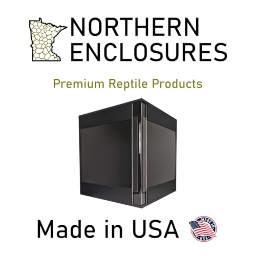 Premium PVC Reptile Enclosure, 40 Gallon, Easy Assembly, Moisture-Proof, Heat Retention, Sliding Doors, Ventilation, Bio-Active Setups, Non-Reflective Black Finish, Made in USA (Clear Brace) - color: Clear Brace