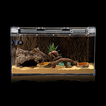 Reptile Hide Bearded Dragon Cave Hideouts Habitat Décor for Snake (Large) | Simulation Rock, Terrarium Tank Accessories, Turtles Lizards Snakes Crab Hide