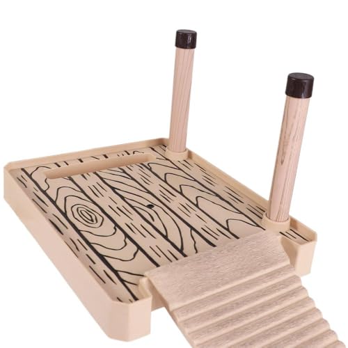 Turtle Basking Platform Floating Dock for Reptile Aquarium Sunbathing and Climbing Accessories(S)