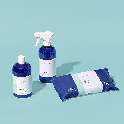 Capri Blue Volcano Multi Surface Wipes - Multi-Purpose Cleaning Wipes with Grapefruit & Tangerine Essential Oils - Safe for Countertops, Walls, and More - Non-toxic, Vegan & Cruelty Free (48 count)