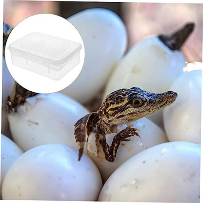 TOYANDONA 16-Hole Plastic Reptile Egg Incubator Hatching Box for Gecko and Lizard Eggs Sturdy Reptile Breeding Tray Lid for Accessories