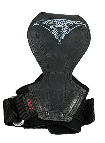 Cobra Grips Flex Model Weight Lifting Gloves Heavy Duty Straps Alternative Power Lifting Hooks for Deadlifts with Padded Wrist Wrap Support Bodybuilding - color: Black Rubber, size: Small