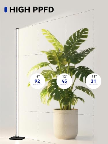 Vertical Grow Light for Indoor Plants, 60in LED Standing Lamp | 36W Full Spectrum Plant Lights with Auto Timer, 268 LEDs Dimming and 3 Light Modes for Wide Coverage Area in Indoor Gardens - size: 60 IN