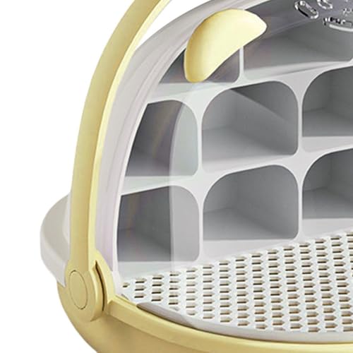 Gralara Silkworm Breeding Box Insect Feeding Box Habitat Cage Transparent Silkworm Hatching Container Small Animal Breeding Case, Yellow - color: yellow