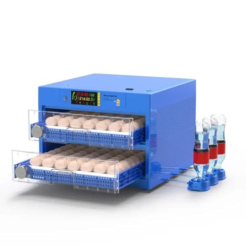 Eggs Automatic Chicken Incubators, Farm Poultry Hatcher Machine, LED High-Efficiency Automatic Egg Turning & Temperature Control, for Hatching Chicken Duck Goose Birds (Color : 128 Eggs, Size : 1) - color: 128 Eggs