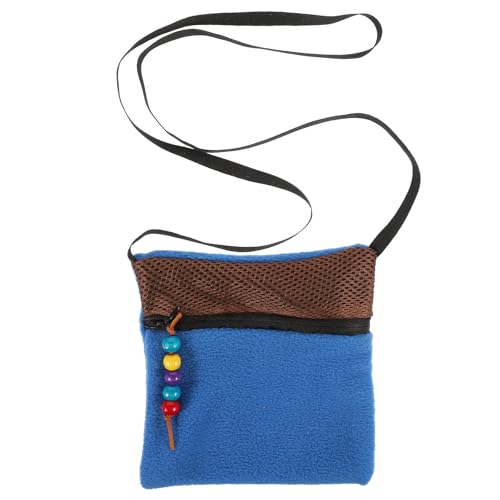 Reptile Pet Carrier Bag with Shoulder Strap, Breathable Small Animal Travel for Hamster, Lizard, Bunny Outdoor Transport, Dark Blue Random Color