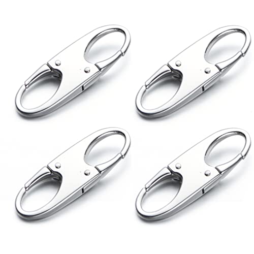 Zpsolution Anti Theft Zipper Clip - Backpack Zipper Lock | Locking Clips for Backpacks, Purses, Travel, Theft Deterrent, Double Opening Small Carabiner Clips, Zipper Pull Replacement - color: 4 Silver