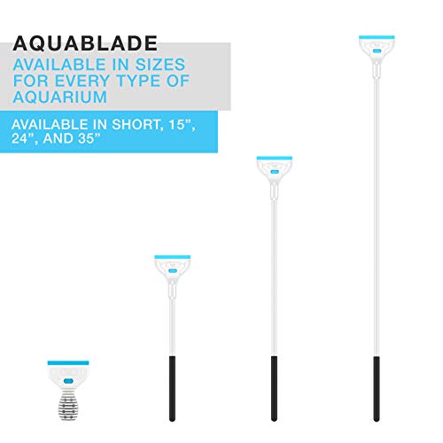 AquaBlade P - Acrylic Safe Aquarium Scraper w/ Plastic Blade, Long, 24-inches - size: 24-inches