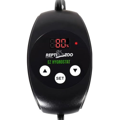 REPTI ZOO Reptile Digital Hygrometer Controller LED Humidistat Reptile Humidity Control for Reptile Terrariums Tank Reptile Humidifier Fogger Mushroom Greenhouse