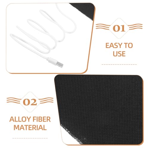 VILLCASE USB Heating Pad for Reptiles and Pets with Energy Saving Alloy Fiber Material Portable Heating Mat for Home the Go Use