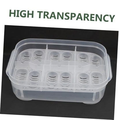 POPETPOP Box Compartments for Efficient Hatching Plastic Incubation Container for Lizards Geckos Snakes and Other Reptiles